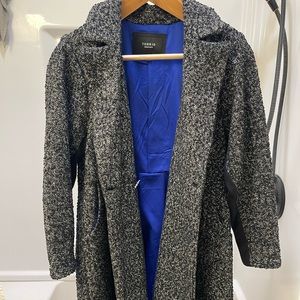 Torrid Black & White Boucle Statement Coat